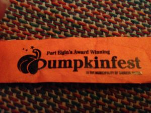 Pumpkinfest admission bracelet