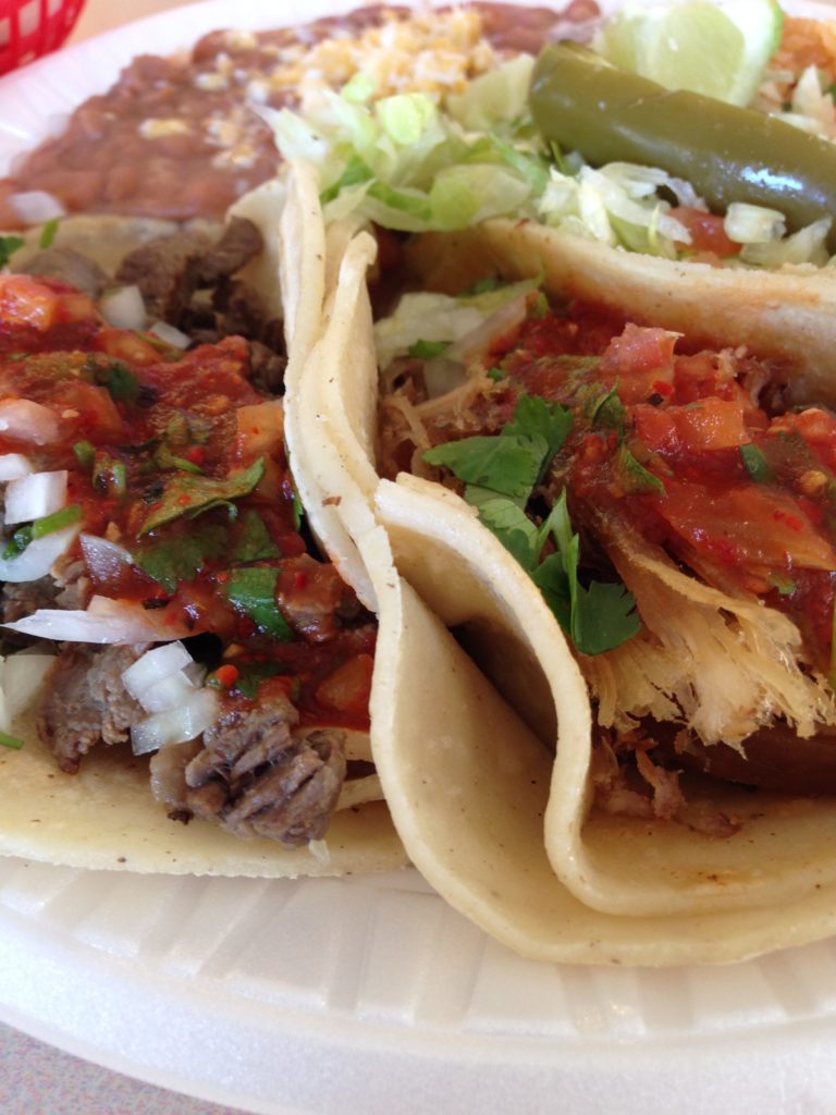 Close up of tacos