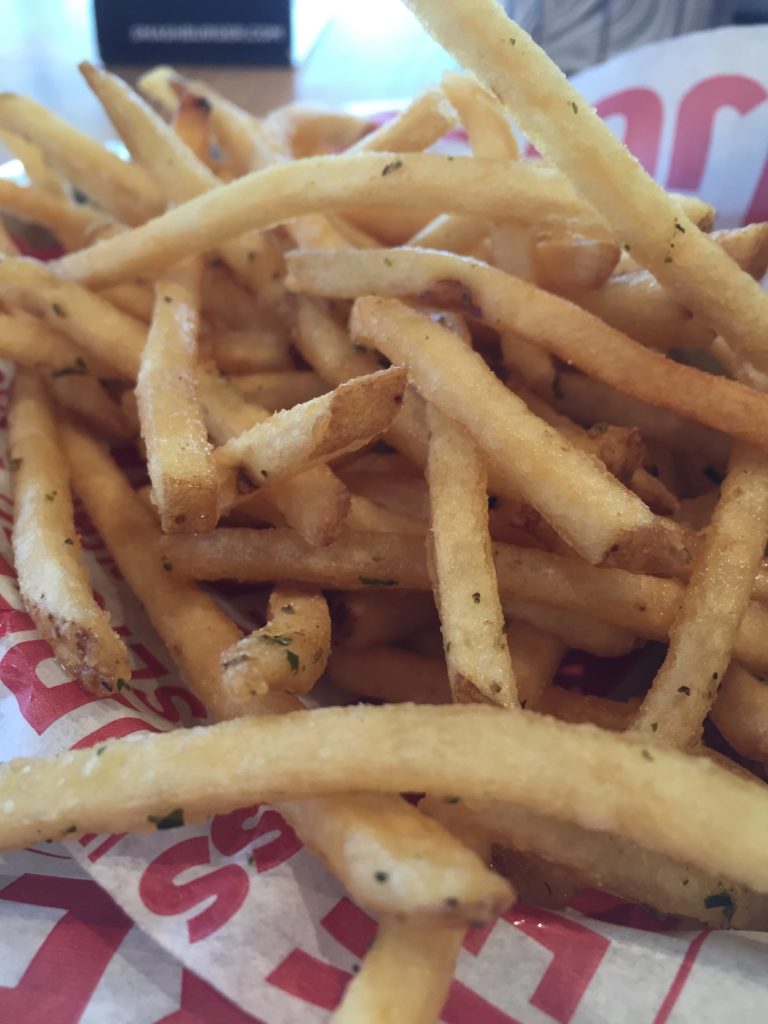 Seasoned fries close-up