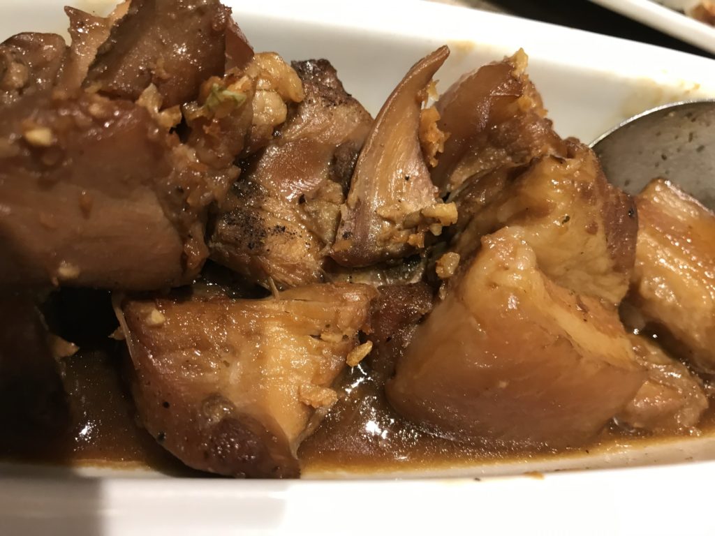 Filipino Adobo Chicken and Pork close up