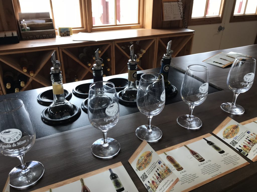 glasses of wine lined up for wine sampling