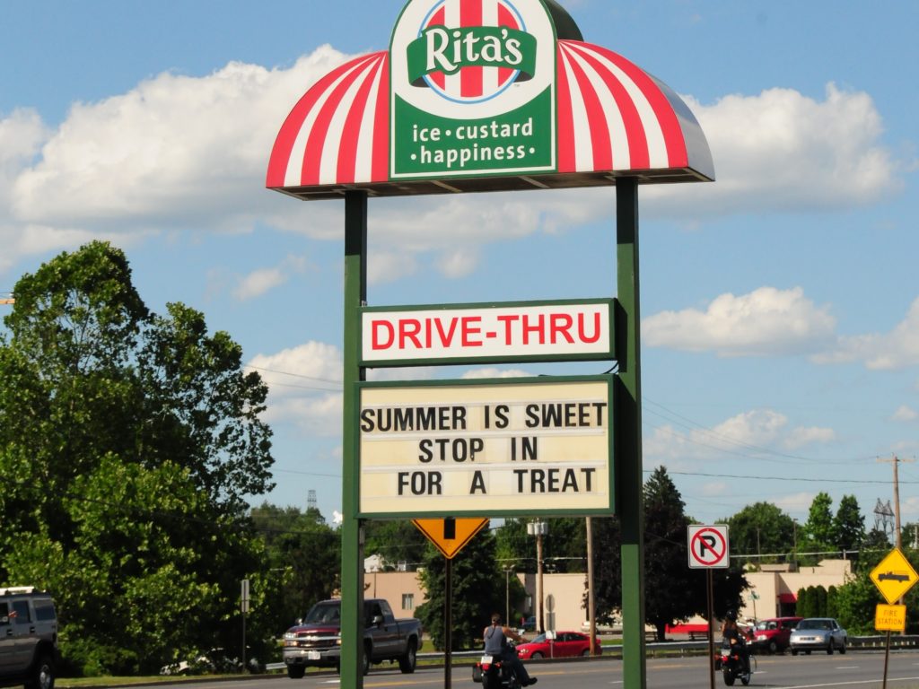Sign for Rita's