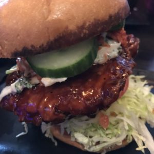 Spicy Korean Fried Chicken Sandwich at 12welve Bistro & Tapwerks