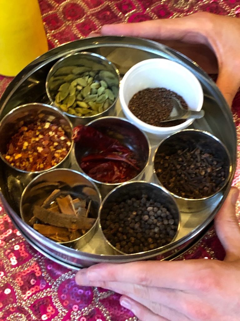 Garam Masala spices on a tray