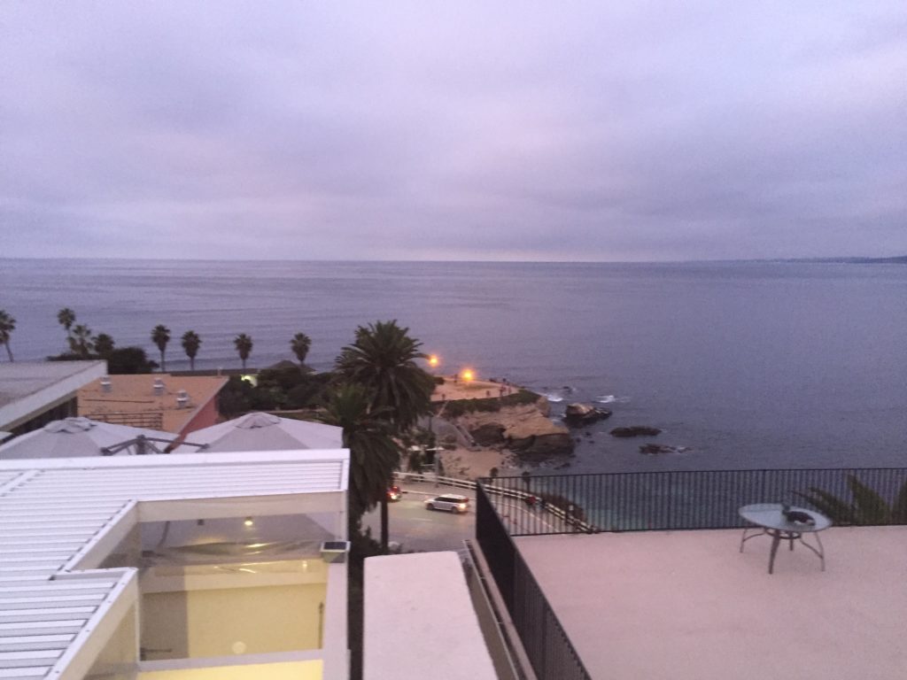 view from the deck with the bar at Duke's La Jolla