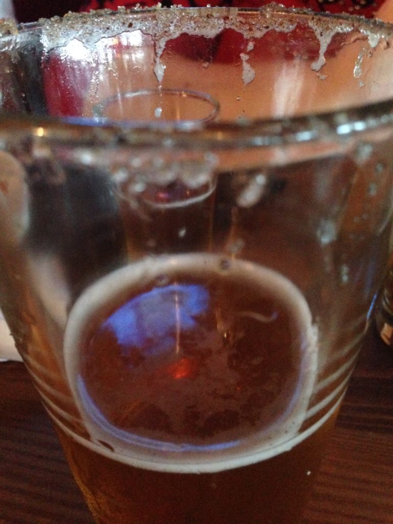 Pumpkin beer in a glass at Sea Dog Brewing Orlando