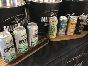 muskoka brewery beer cans at Yelp Night at the Markham Museum