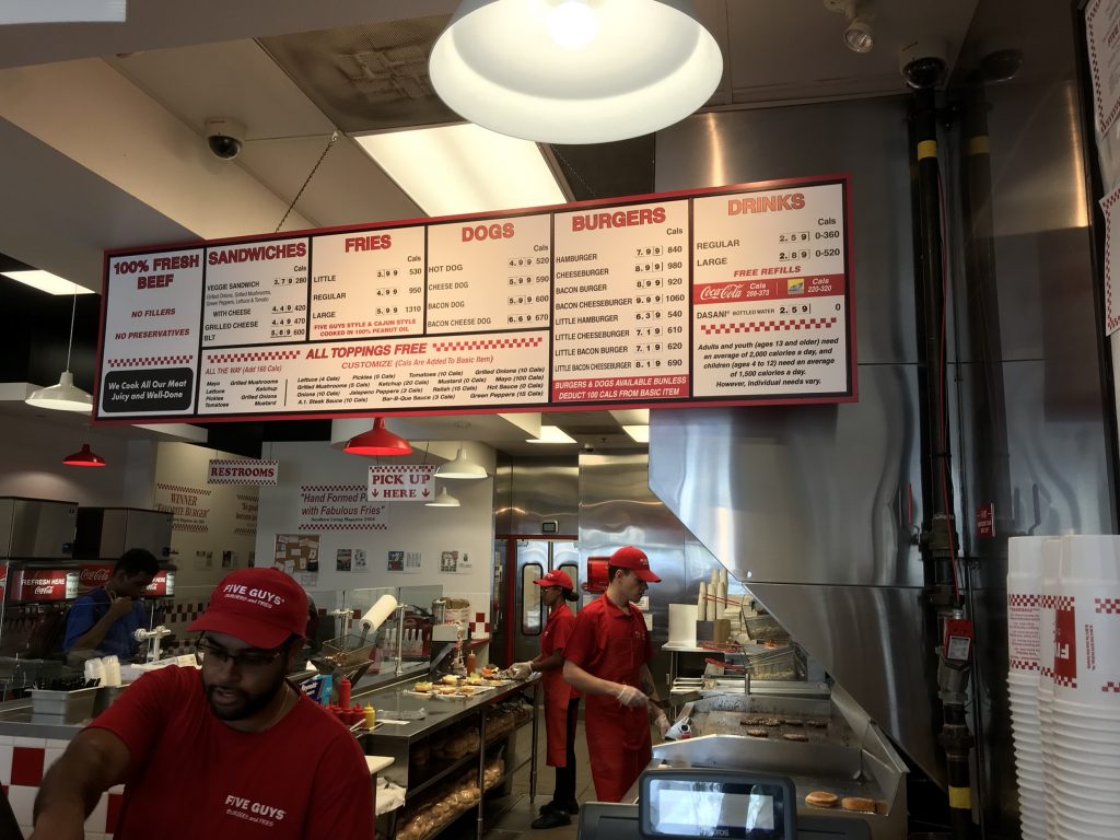 interior Five Guys Burgers in Ajax