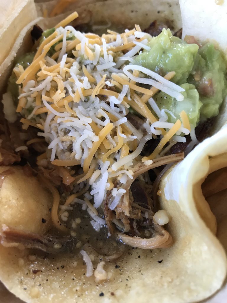 close up of a taco at Chronic Tacos in Long Beach