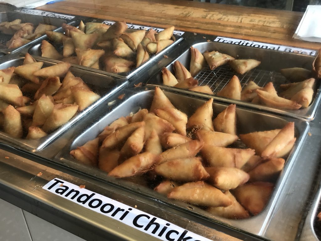 tandoori chicken samosas at Sultan of Samosas
