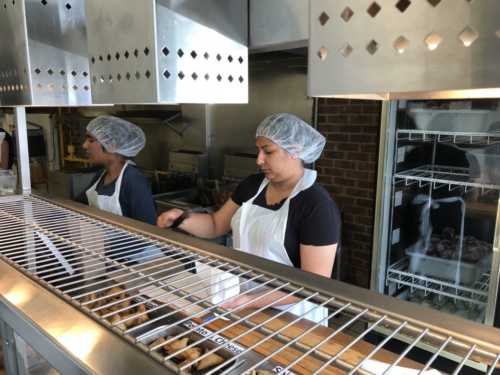 workers behind the counter